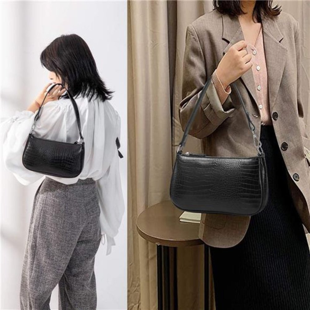 Shoulder Bag Purse Tote Clutch Handbag with Zipper Closure for Women
